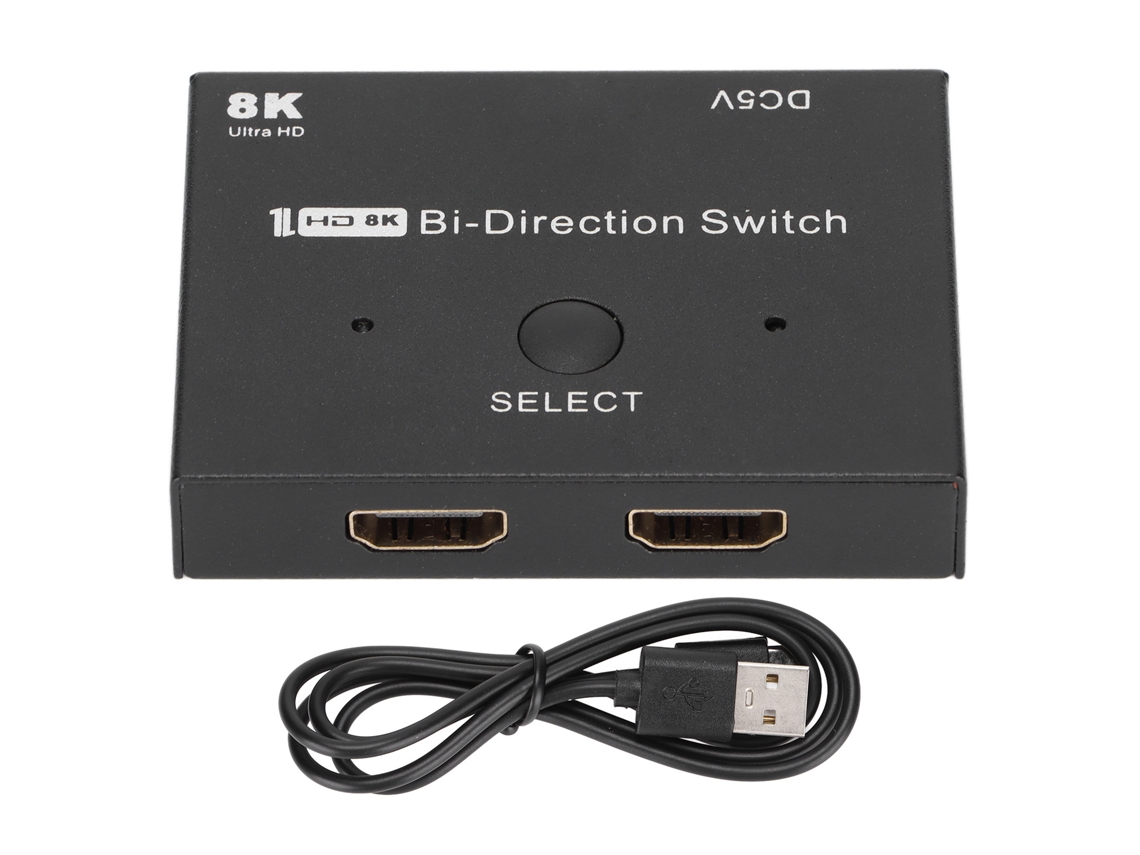 Comutador Bidirecional Hdmi 8k 60hz 4k 120hz 2 Em 1 Out 2 Output 1 Input Para Ps5 Pc