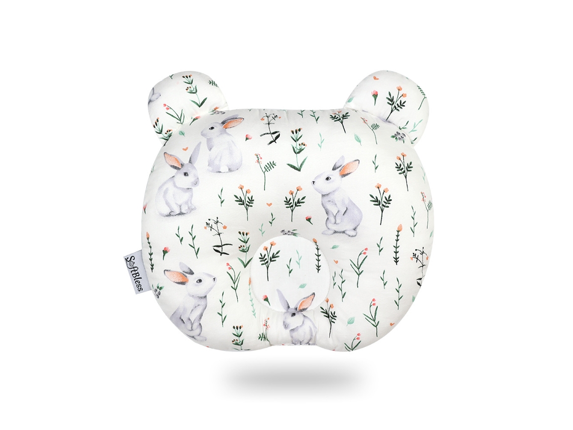 Almohada Moldeadora Para Bebés Para Prevenir La Desviación De La Cabeza Y Corregir La Forma De La Cabeza Conejo Comiendo Hierba 30 * 23 Cm SIURN