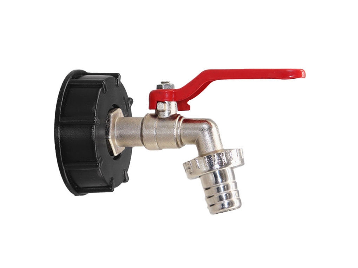 Adaptador de tanque IBC S60x6 con grifo de 1/2 pulgada para tanque de almacenamiento de agua