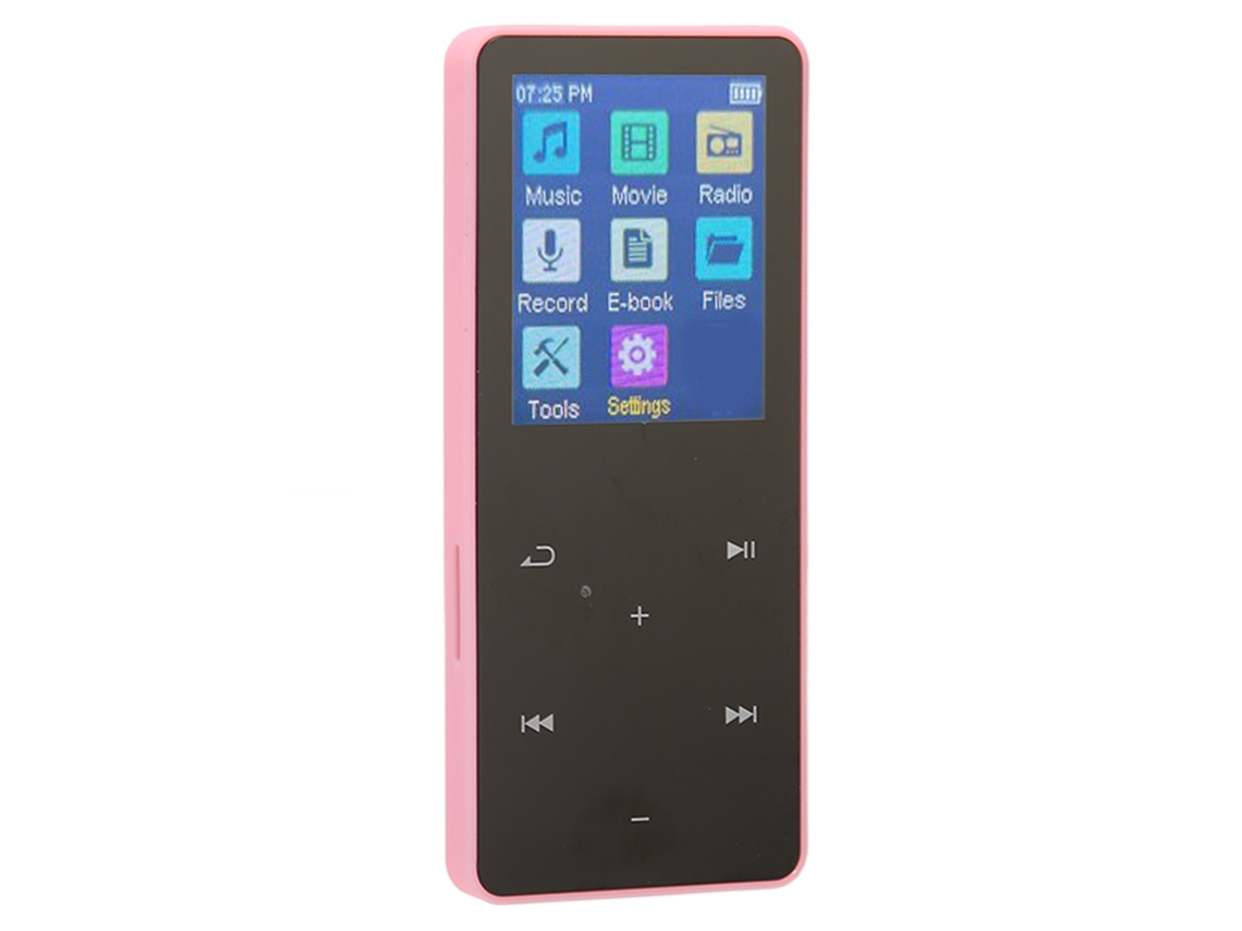 Reproductor MP3 Bluetooth Yizhood Js04 de 1,8 pulgadas, alta fidelidad, sin pérdidas, 8 GB (rosa)