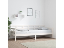 Sofá Cama Madera Maciza De Pino Blanco 80x200 Cm