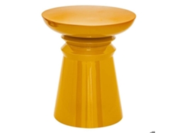 Mesa auxiliar Totem Jaya de metal amarillo mostaza D 38 cm Atmosphera Interior Creator Amarillo
