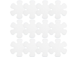 Juego De 12 Pegatinas Antideslizantes Transparentes Con Diseño Floral,