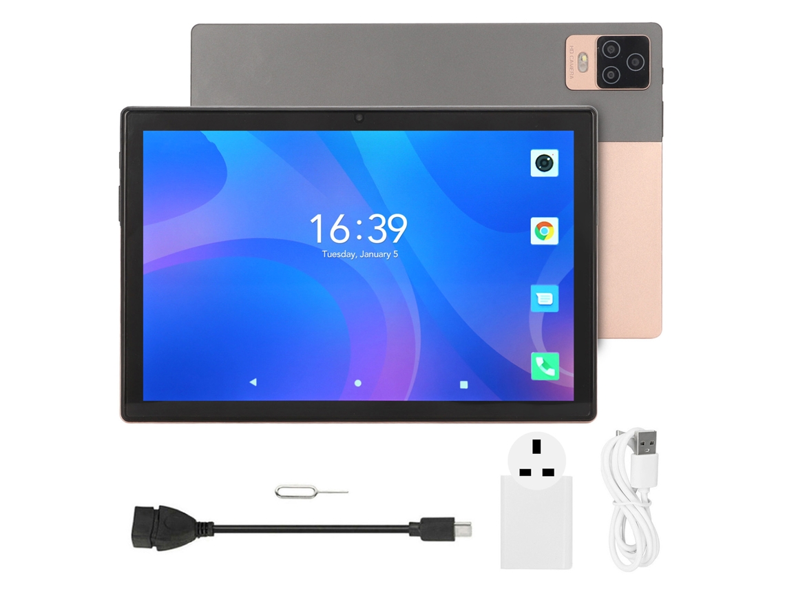 Tableta dorada de 10,1 pulgadas, 12 GB de RAM, 256 GB de ROM, procesador de ocho núcleos, luz dorada