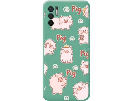 Carcasa Xiaomi Redmi Note 10 5G TUMUNDOSMARTPHONE Cerdos Verde