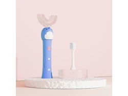Escova De Dentes Elétrica Com Estampa De Dinossauro, Dentes Retos E Em Formato De U Substituíveis, Ideal Para Crianças.