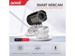 Cámara Web Aoni Hd Con Visión Nocturna, Micrófono Y Clip Usb Para Portátil, Ordenador De Sobremesa, Estudio Y Videoconferencias.