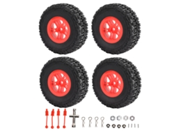 Mali pneus de Caminhão Curto Rc 4pcs Simulação Alta para Traxxas Slash 1/10 Carro Rc Vermelho