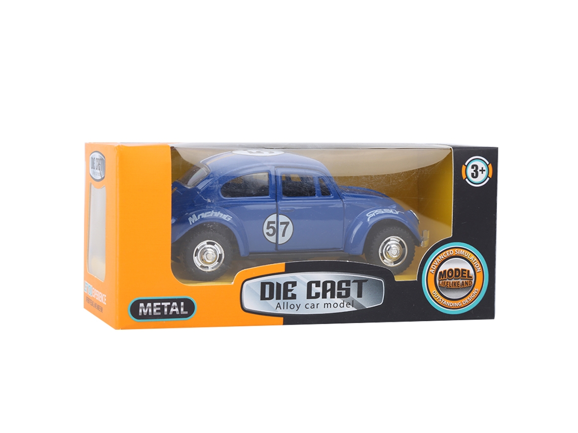 Ats-juguete De Coche A Escala 1:32 Simulación Alta Modelo De Vehículo Juguete De Tracción Hacia Atrás Para Niños (azul)