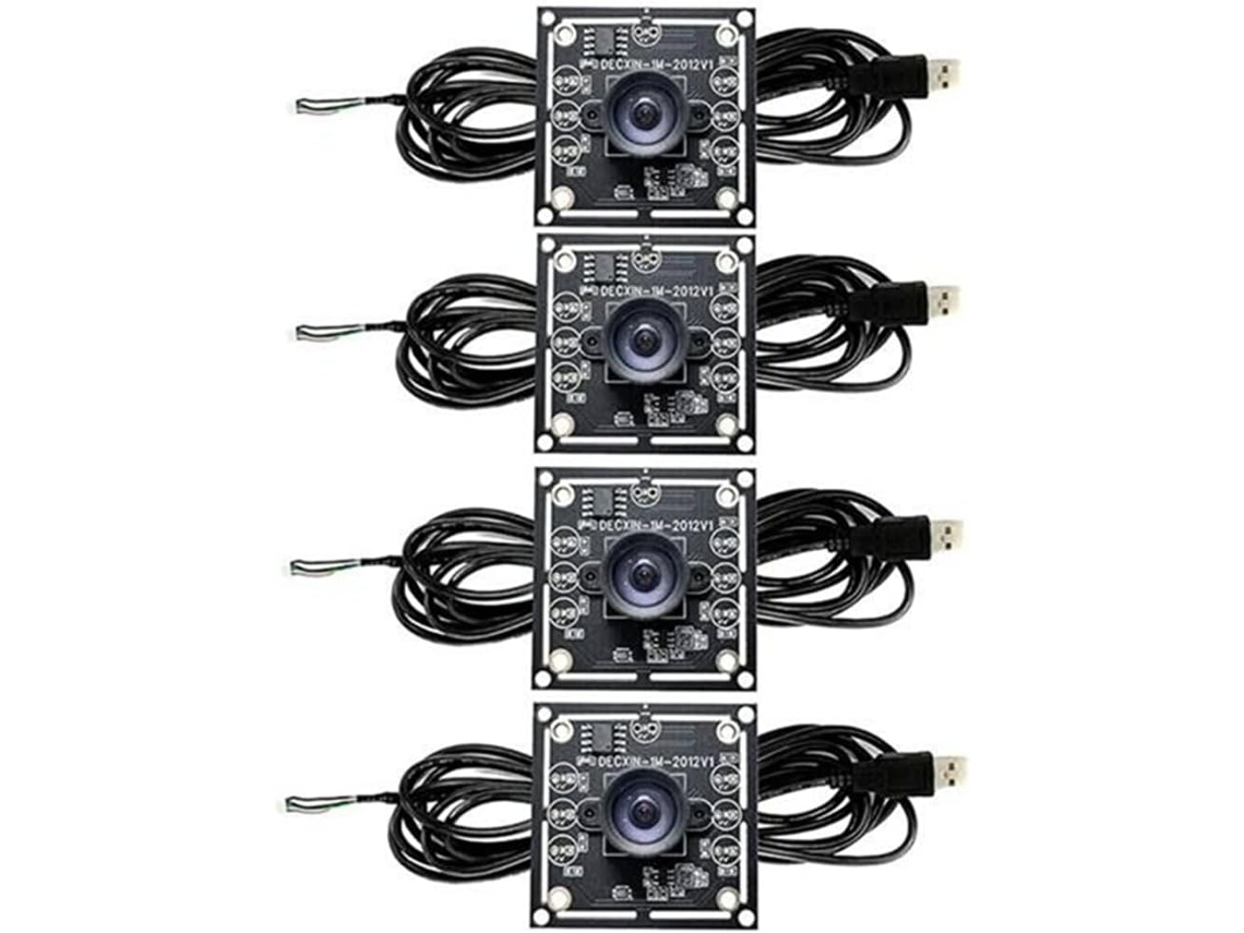 4 Módulos De Cámara, 100 Grados, 1 Mp, Ov9732, 1280x720, Usb, Sin Necesidad De Controladores, Enfoque Manual.