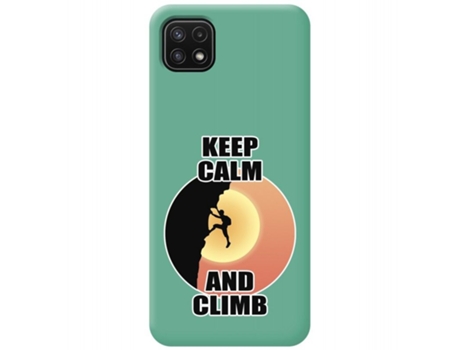 Carcasa Samsung Galaxy A22 5G TUMUNDOSMARTPHONE Silicona Líquida Dibujos Verde