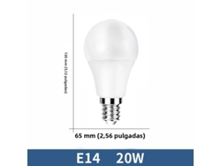 bombillas LED de alta eficiencia y económicas (base de rosca E14, 20 W, con regulación de tres colores)