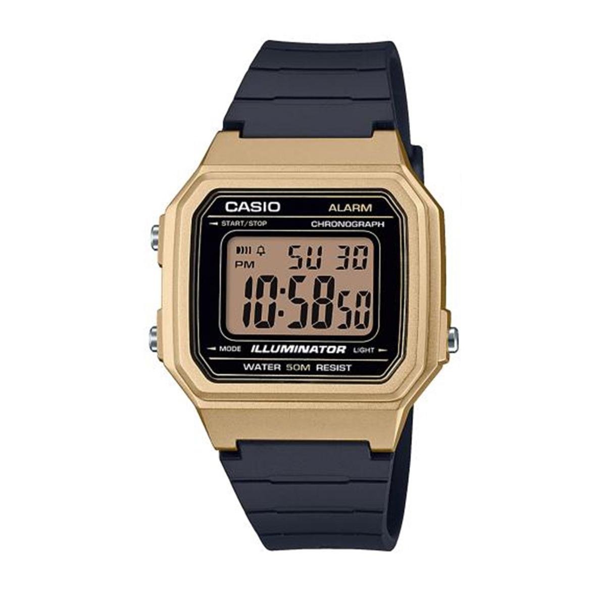Reloj Casio Hombre digital para de cuarzo con correa en resina w217hm9avef collection men 43mm dorado