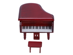 Piano De Madera En Miniatura Con Banqueta Para Casa De Muñecas Escala 1:12 (palisandro)