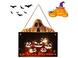 Letrero Navideño Colgante Para Uso En Exteriores E Interiores, Luces Decorativas De Halloween