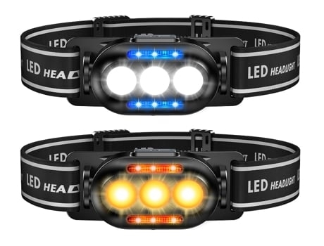 BISBISOUS Yd-02 Linterna Frontal Led Recargable Usb 4 Modos Rojo Ip4 Impermeable Negro VIGA EUROPA