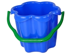 Cubo de arena con flores azules B.active