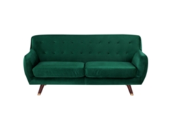 Sofá de 3 plazas BELIANI Bodo de Terciopelo Verde 188x85x84