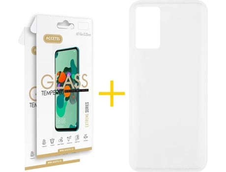 Kit Funda + 2 Protectores de Pantalla Oppo A16 ACCETEL Liso (Transparente)