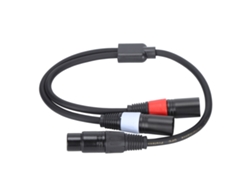 Cable Adaptador De Audio Jorindo De 5 Pines Xlr Hembra A Dos Conectores Xlr De 3 Pines Macho, Divisor En Y, 0,5 M