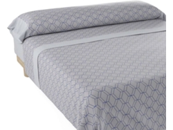 Juego de Sábanas cama 180 Nalui Gea Tejido Polycotton, Lavable a 30º y Fácil Planchado azul