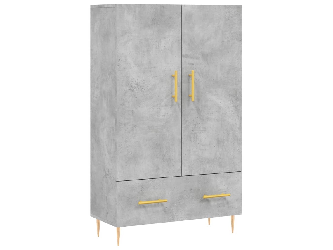 Maison Exclusive - Aparador Alto Madera De Ingeniería Gris Hormigón 69,5x31x115 Cm