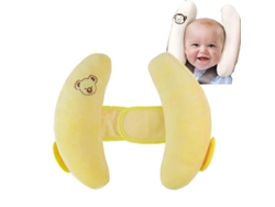 Cojín reposacabezas ajustable para bebé para asiento de coche (amarillo) Spqment