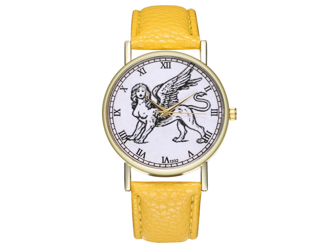 Reloj De Cuarzo Elegante Y Casual Unisex, Regalo De Moda (amarillo)