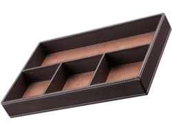 Guardar Joyas Gafas Ideal Oficina Vitrina Sintética 4 Compartimentos Organizador Práctico Caja Piel