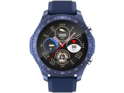 Reloj inteligente Yizhood, pulsera de fitness, medición de temperatura, Bluetooth, llamadas, monitor de ritmo cardíaco y presión arterial, IP67, iOS y Android (azul)