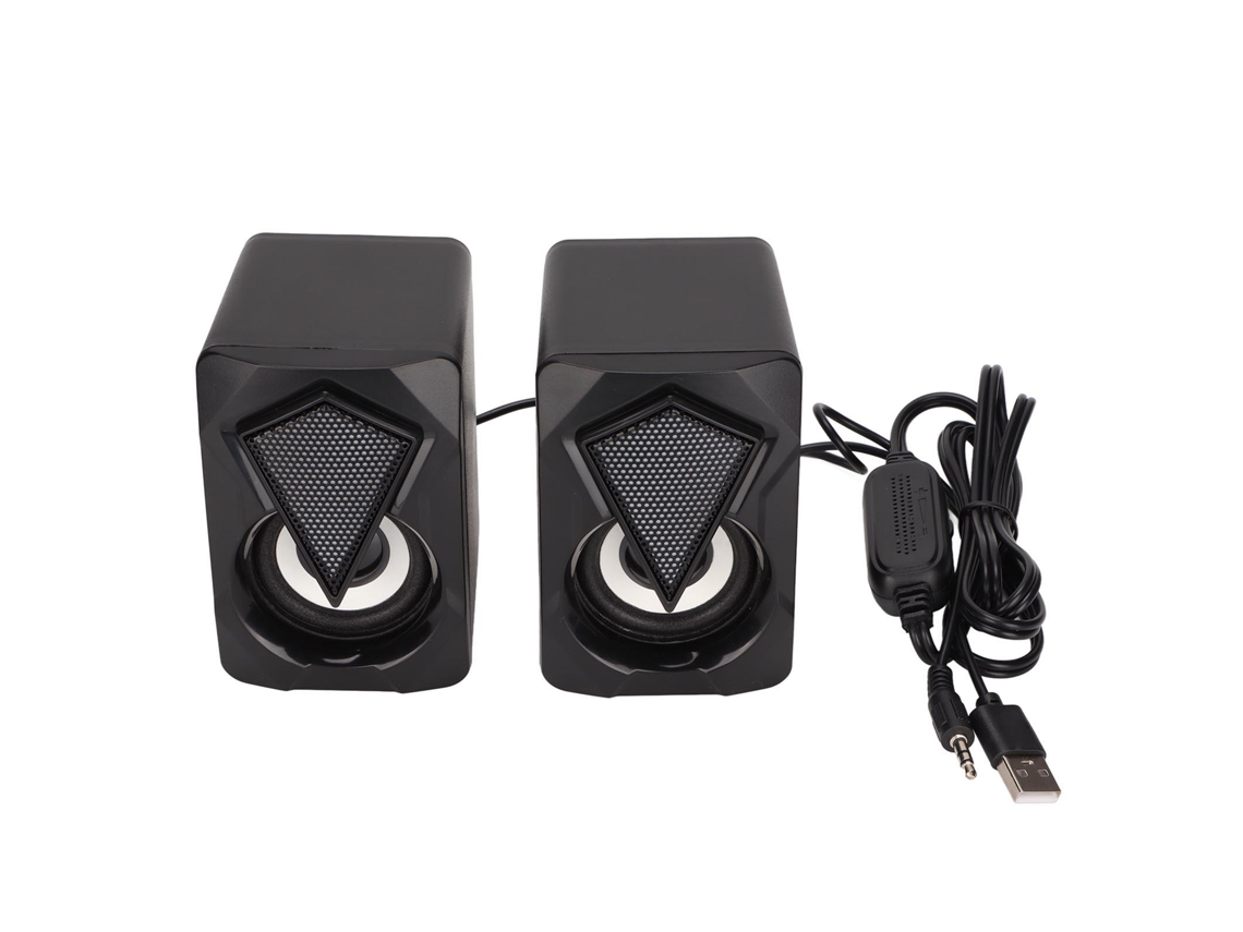 Alto-falante De Mesa X2 Usb Portátil Com Luz Rgb Para Computador, Laptop E Escritório 6w