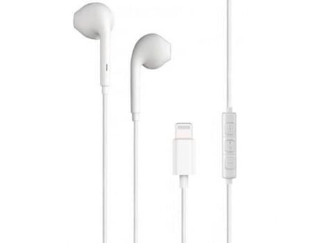 Auriculares con Botón Lightning con Mando a Distancia y Micrófono BIGBEN CONNECTED Blanco
