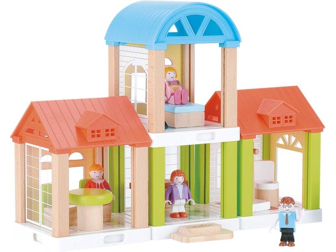 Juegos de Madera WOOMAX Casa de muñecas modular 42 piezas