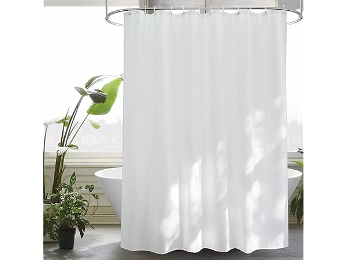 Cortina de ducha STELASPLEN de 180x200 cm, tejido impermeable y antimoho.