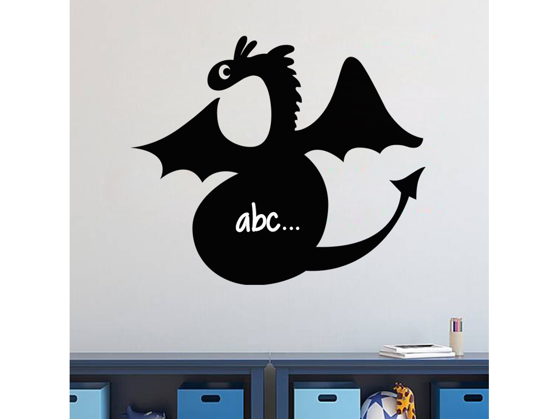 Pegatina de Pared de Ardósia Silueta de Dragón AMBIANCE STICKER