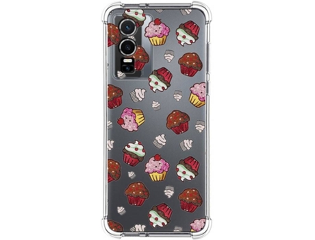 Carcasa para Vivo Y76 5G TUMUNDOSMARTPHONE Dibujos Antigolpes Muffins Multicolor