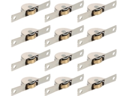 12 Rodillos Metálicos Para Puertas Correderas, Poleas Metálicas De Una Sola Rueda