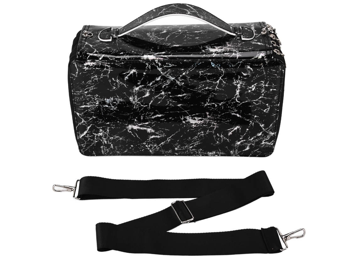 Estuche De Lápices Portátil De Gran Capacidad Multicapa 300 Agujeros Organizador De Utensilios Escolares Negro