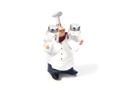 Estatua decorativa de un simpático chef en resina para la cocina.