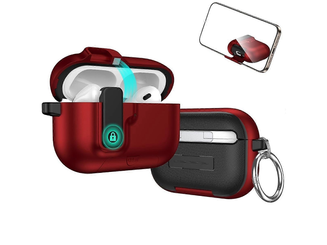 Estuche para auriculares inalámbricos con bloqueo automático integrado para Airpods Pro 3 GIECY