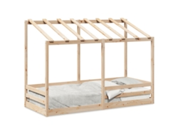 Cama Infantil Con Techo 90x190 Cm Madera Maciza De Pino Dkd Home Decor