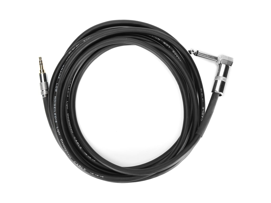 Cabo De Áudio Estéreo 6.35mm Macho Para 3.5mm Macho Para Guitarra Piano Amplificador Celulares 3m