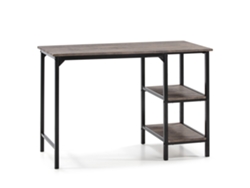 Mesa de Escritorio Colón Negro, 2 estantes