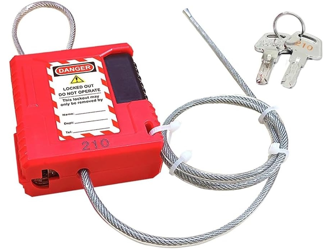 Cable De Seguridad Antirrobo Ajustable De 1 Metro (3,3 Pies), De Acero Con Revestimiento De Vinilo.