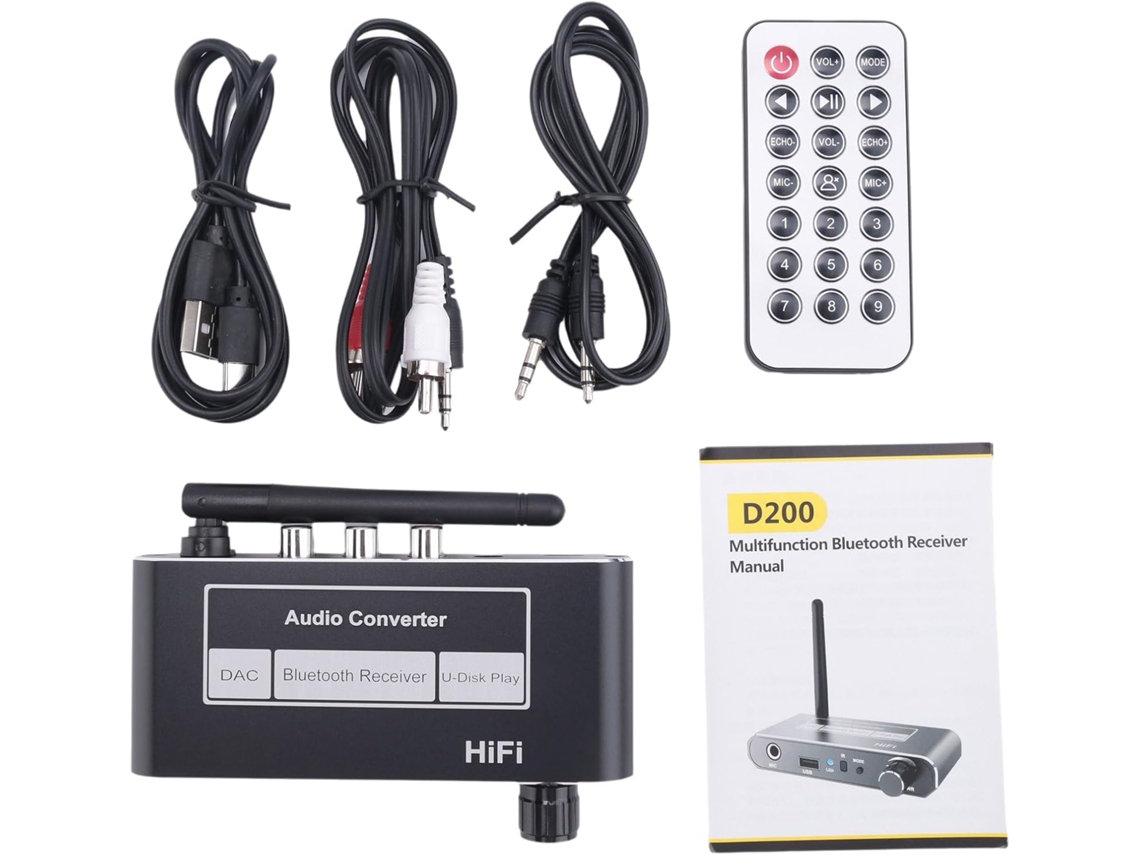Receptor De Audio Coaxial Hifi Bluetooth 5.2 Convertidor Digital A Digital