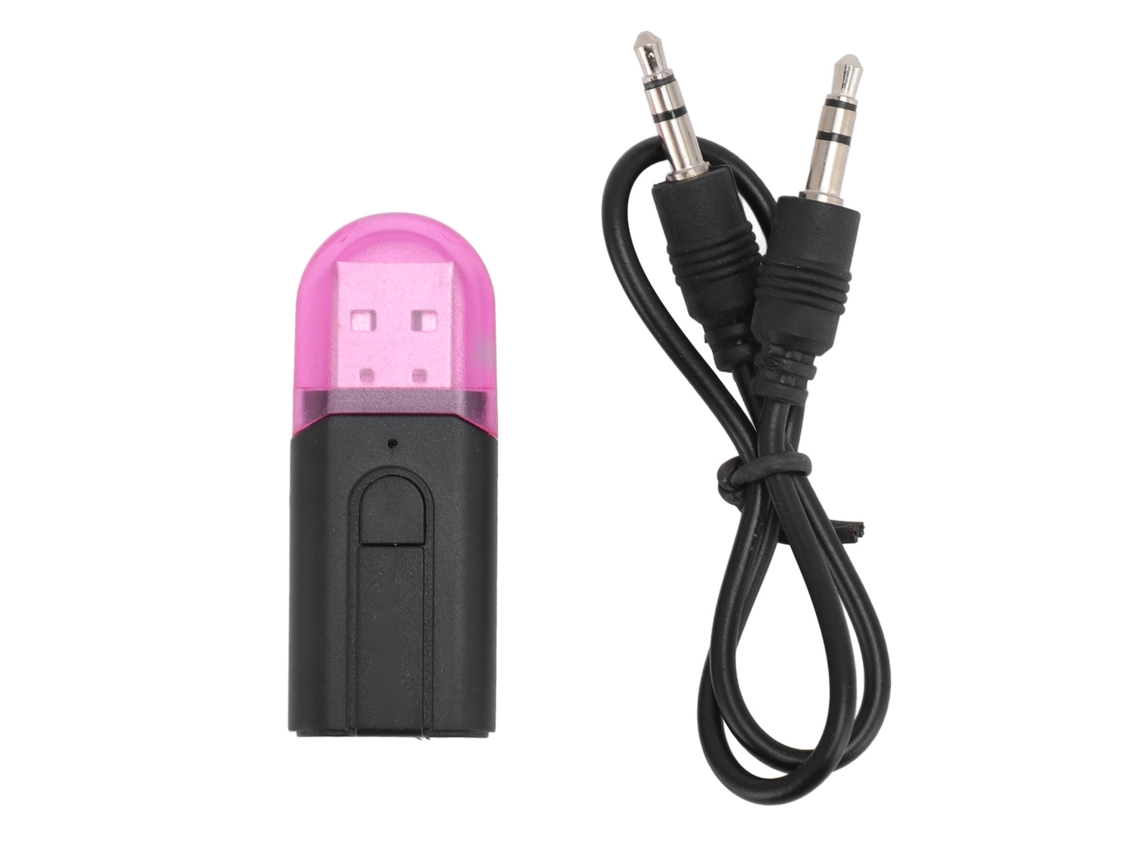 Adaptador USB para coche Aetheria Bluetooth 5.3 con micrófono y reducción de ruido, receptor de música inalámbrico con conector auxiliar de 3,5 mm.