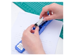 Grapadora Giratoria De Metal Y Abs Con Capacidad Para 20 Hojas, Ideal Para Oficina O Escuela - Azul