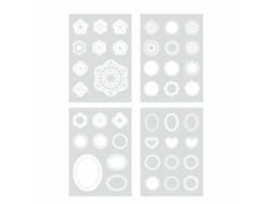 4pcs Papel De Pegatinas Pet De Estilo Retro 90*75mm Para Manualidades Diy Decoración