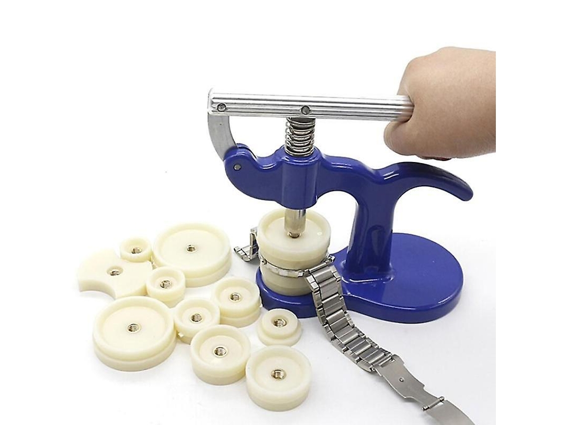 Kit Completo Para Reparación De Relojes Con Prensa Y 12 Matrices Compatible Con Relojes De 18 A 50mm