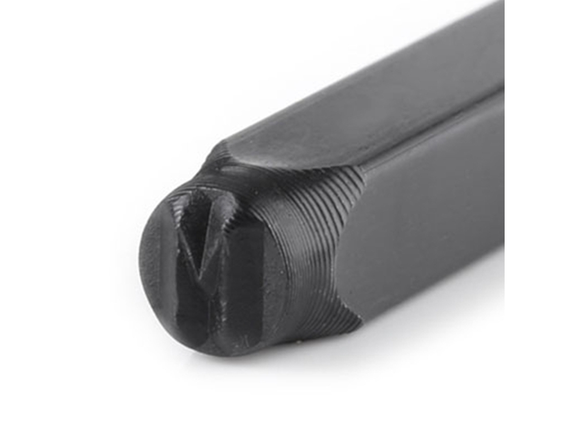 Kit Perforador De Números De Acero Al Carbono De 3 Mm Con Estuche De Metal Y Cuero.